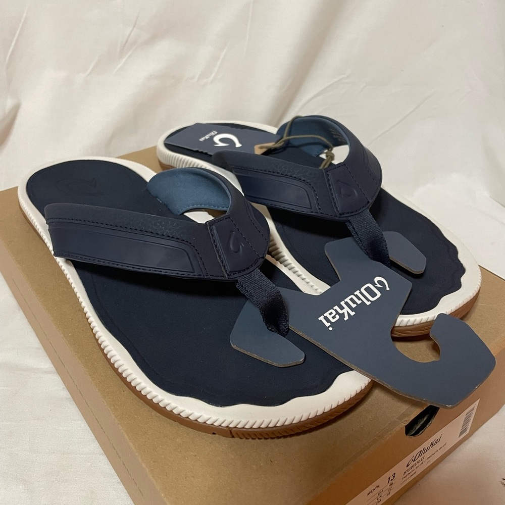 Men's Olukai Kukulu Flip Flop Sandals Size 13 Water Resistant Comfort